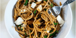 Spaghetti with Tomato Basil Cream Sauce